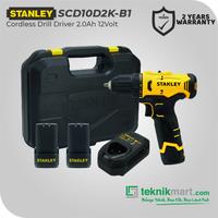 Gambar Stanley Cordless Drill Driver / Bor Impact Baterai 2.0Ah 12Volt SCD10D2K - SCD10D2K Only dari Teknikmart Kota Administrasi Jakarta Barat 1 Tokopedia