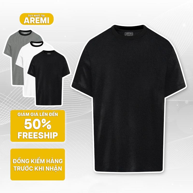Áo Thun Trơn Nam AREMI Chất Vải Cotton Cao Cấp Thoáng Mát Thiết Kế Đơn Giản Trẻ Trung Năng Động