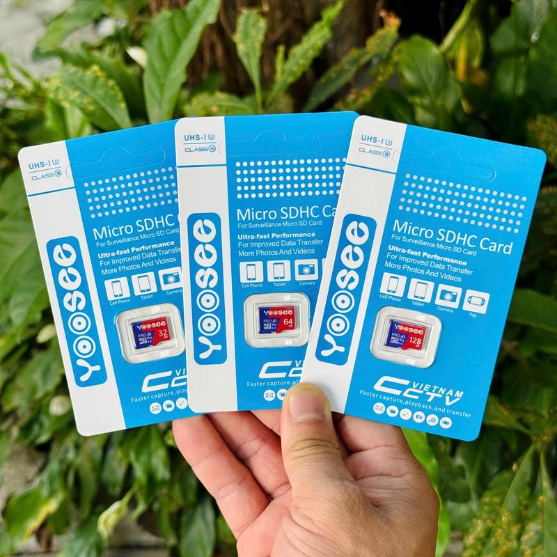 Thẻ Nhớ YOOSEE chính Hãng 128GB 64GB 32GB Tốc Độ Cao Chuyên Dùng Cho CAMERA Wifi Camera Hành Trình Điện Thoại... Đèn Chụp Ảnh