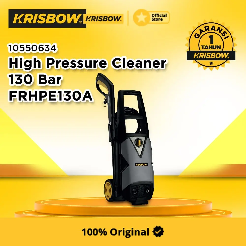 Krisbow High Pressure Cleaner Home Use 130 Bar 1600 Watt Frhpe130A Jet Cleaner Power Washer Semprotan Tekanan Pencuci Bertekanan