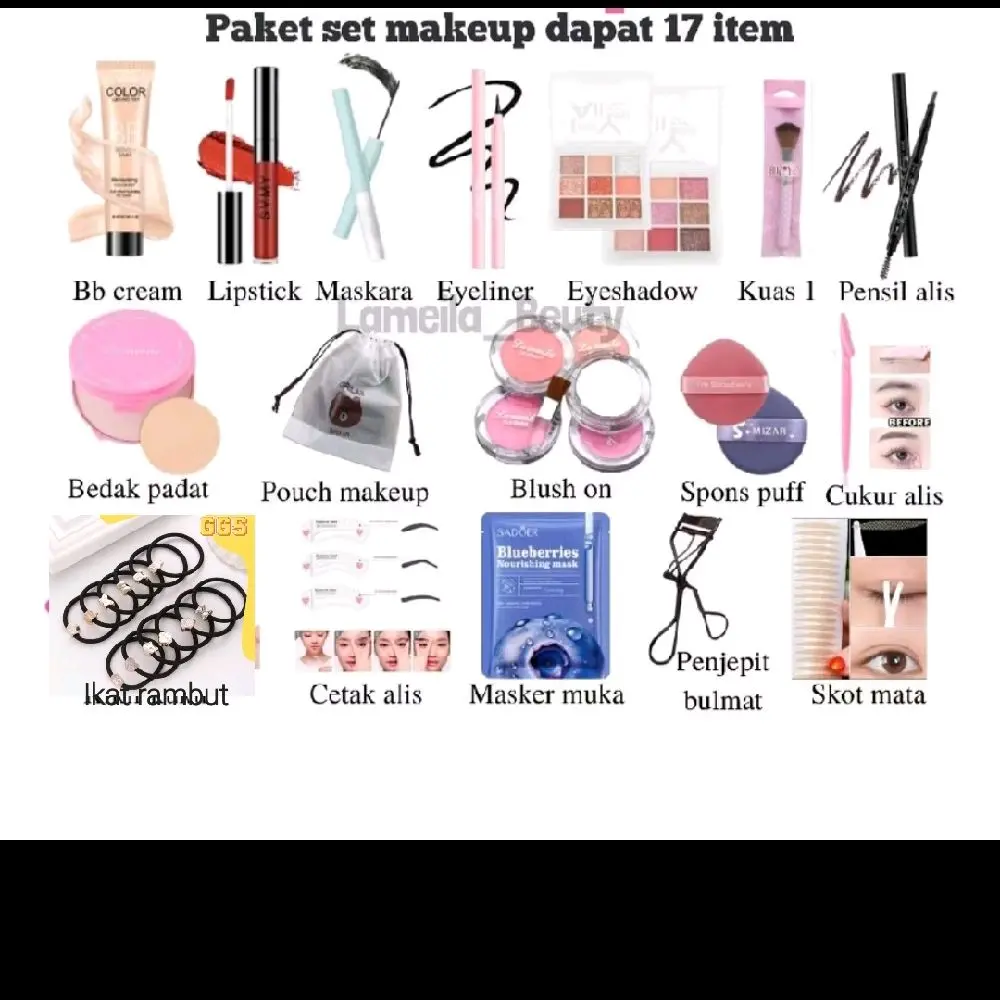 (Rd-store) 17-ITEM MAKE UP KECANTIKAN SET MAKE UP SESERAHAN