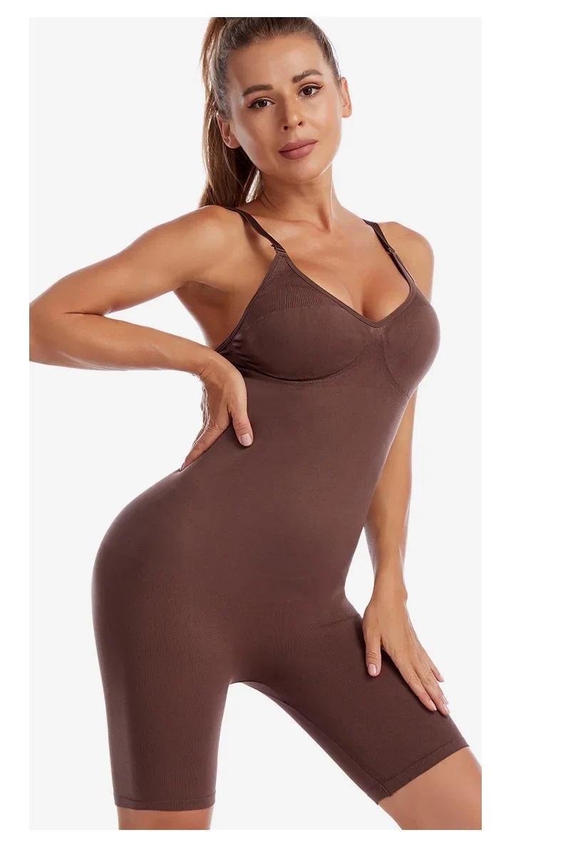 Product Introduction of Seamless Bodysuit Women Butt Lifter Shapewear Belly Control Body Shaper Corset Strappy-Back Chest Lift Correct Posture Underwear 18