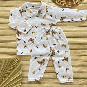 Piyama Bayi perempuan Lengan Panjang Kancing depan Baju Bayi Perempuan Usia 3-12 bulan jaya baby&kids