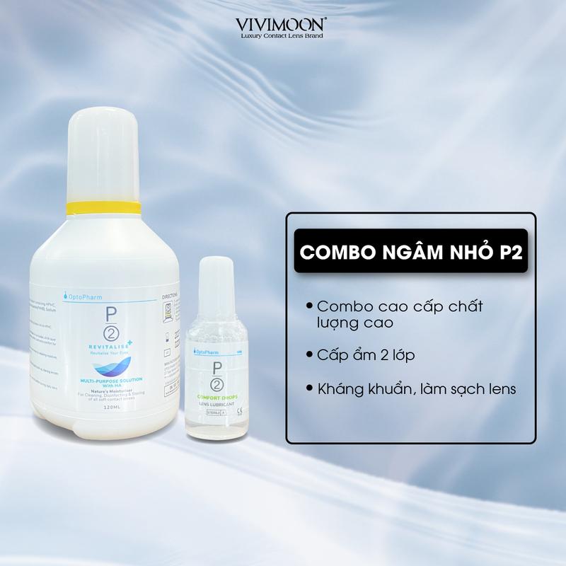 Combo nước ngâm lens và nước nhỏ mắt chuyên dụng cho kính áp tròng P2 Vivimoon
