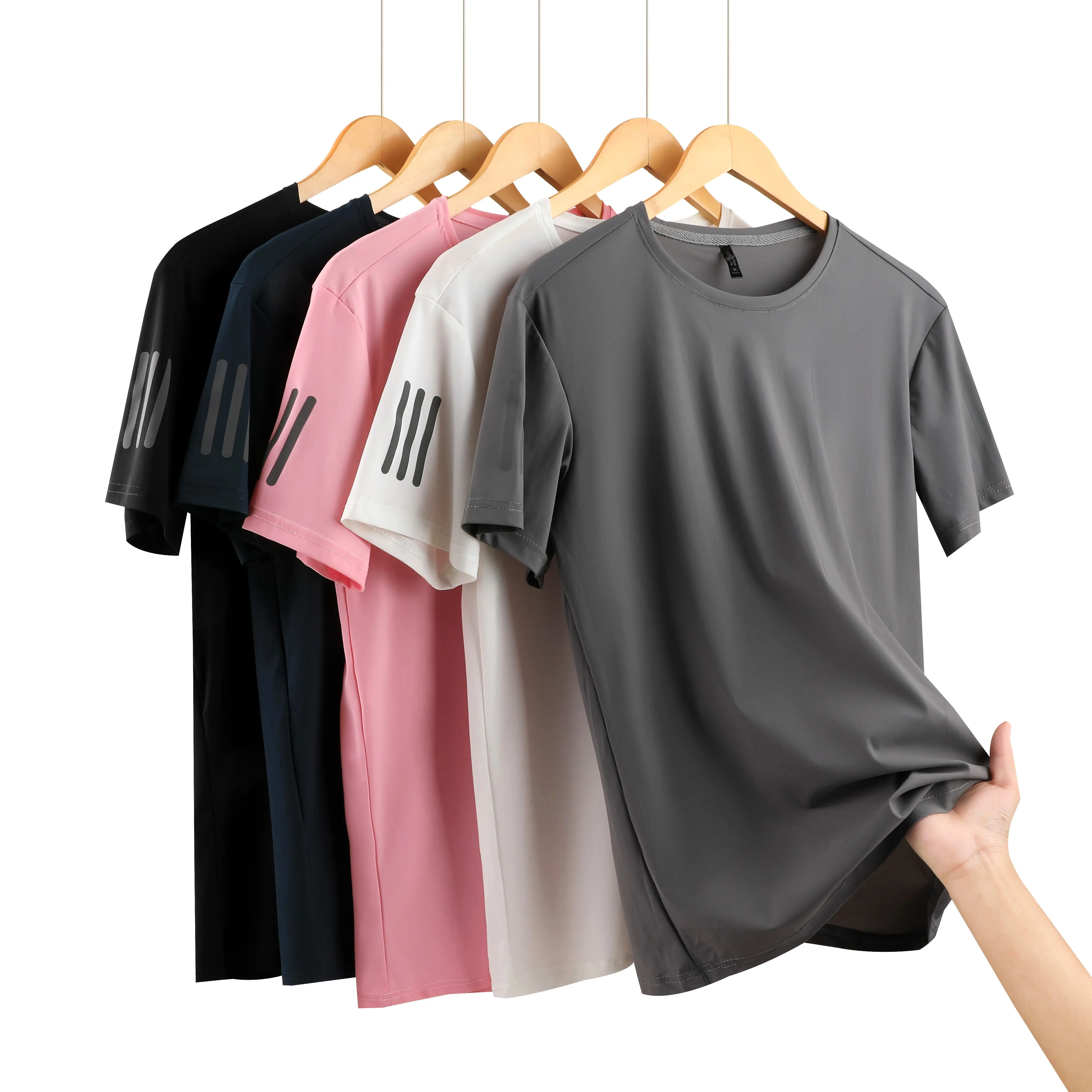 Ice silk short sleeve T-shirt men and women summer 2024 new fashion brand trend half sleeve T-shirt loose clothes