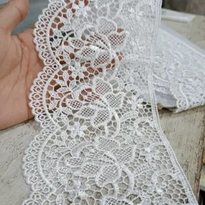 PER 45CM Renda Giper lebar 10cm Renda Pinggiran Renda Mukena Renda Kebaya Dress outer