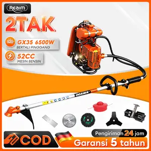 Reaim 6500W Mesin Potong Rumput Gendong 2Tak Brush Cutter brush KualitasTerbaikRumputGendongPemotong