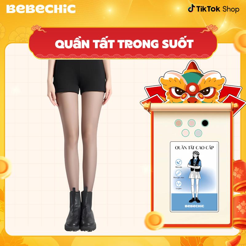 Quần Tất 0D Siêu Mỏng Trong Suốt Tàng Hình BEBECHIC BT09 ĐEN DA TỰ NHIÊN DA SÁNG CAFE XÁM