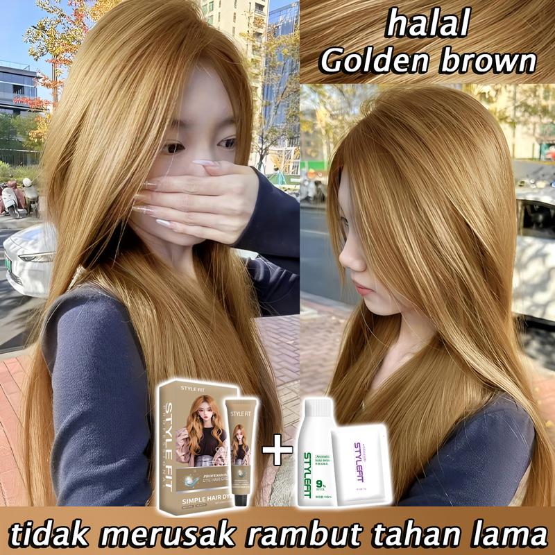 【halal】STYLE FIT cat rambut *200ml Tidak perlu pemutih, Mudah diwarnai ...