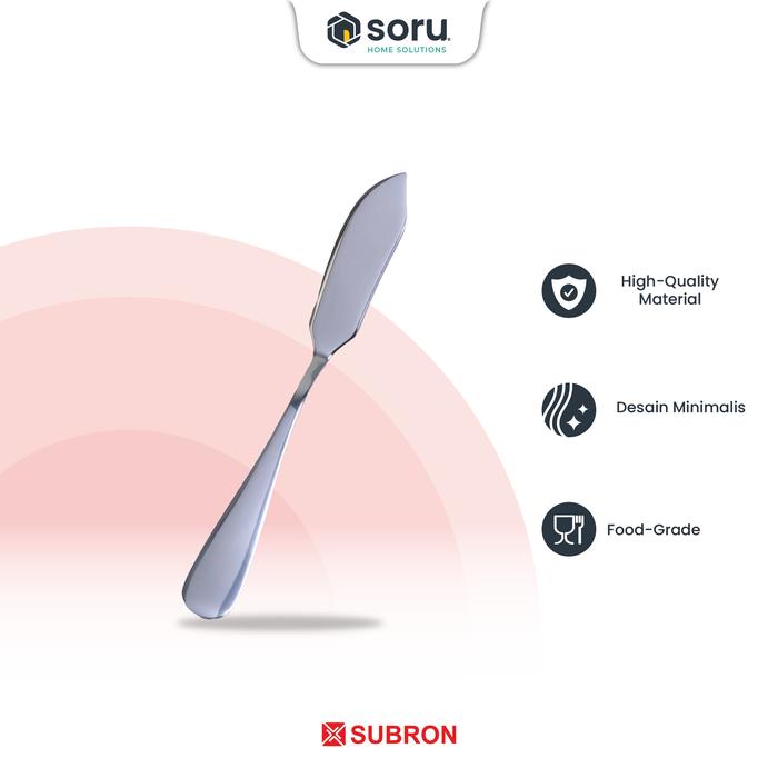 Gambar SORU - Pisau Oles Mentega Selai Roti Stainless Steel SUS201 - Butter Knife Stainless - SUBRON dari Soru Indonesia Kota Bandung Tokopedia