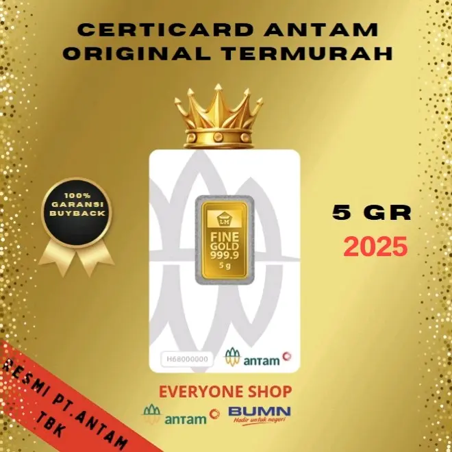 Everyone Shop 5 gram Logam Mulia Emas Antam BUMN Terbaru