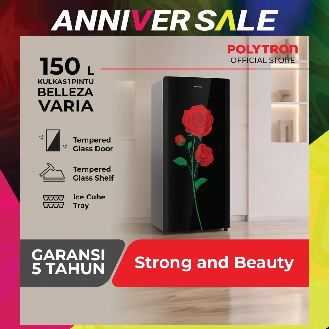 POLYTRON Kulkas 1 Pintu Belleza Varia 150 Liter PRA 15CRX