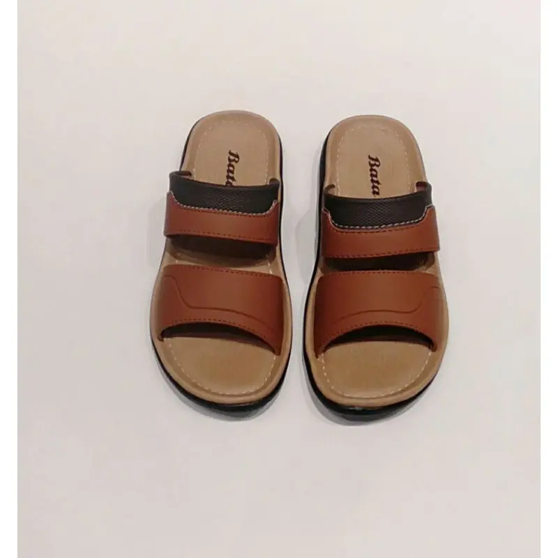Sandal Pria Bata Original Model Selop warna coklat dan Biru bahan sintetis SANDAL BATA SALVADOR 2