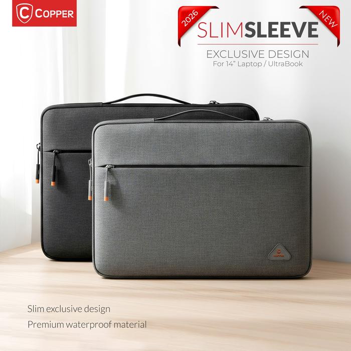 Gambar COPPER New Slim Sleeve Laptop Bag 14" / Tas Laptop Premium - Hitam dari Copper Surabaya Kota Surabaya Tokopedia