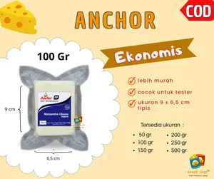 Anchor Keju Mozarella Anchor 100 gram Mozzarella Lumer Mulur Isian Corndog Nashville Premium Cheese