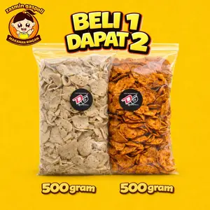 PAKET HEMAT 1 KG BASRENG KOIN DAPAT 2 KEMASAN 500 PEDAS + 500 ORIGINAL