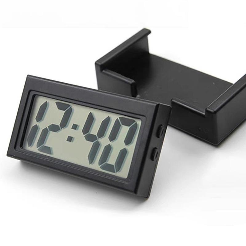 Mini Electronic Digital Clock Home Furnishings Can Be Used For Car Truck Dashboard Time Practical Self Adhesive Holder Durable 6