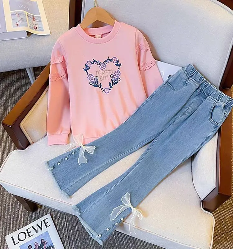 Setelan switer anak perempuan import usia 1 sampai 10 tahun setelan anak perempuan fashion terkini 2