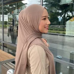 Pashmina Oval Instan spandek rayon nyaman menyerap keringat