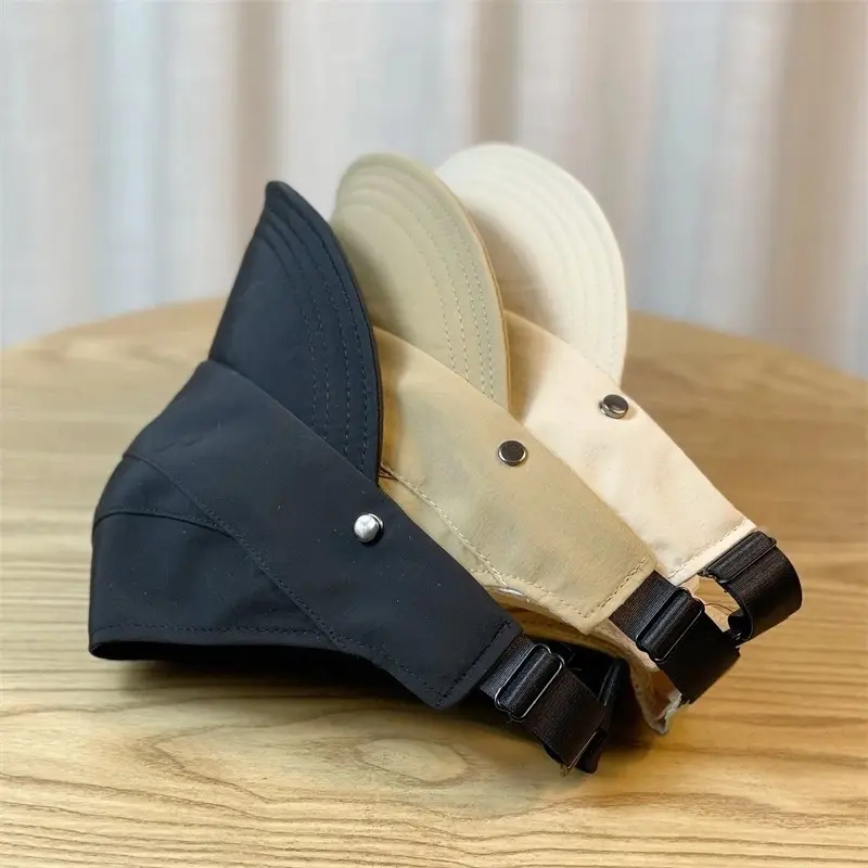 Topi Pantai Korea Visor Anti Sinar UV Pelindung Matahari Bucket Half Aksesoris Fashion Outdoor
