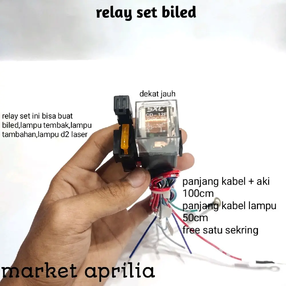 paket relay lampu biled untuk montor dan mobil