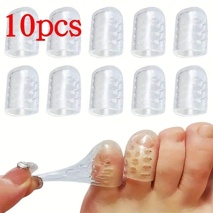 10 Silicone Toe Caps Toe Sleeves Anti-friction Breathable Toe Protectors Blister Toe Caps Cover Protection Foot Care