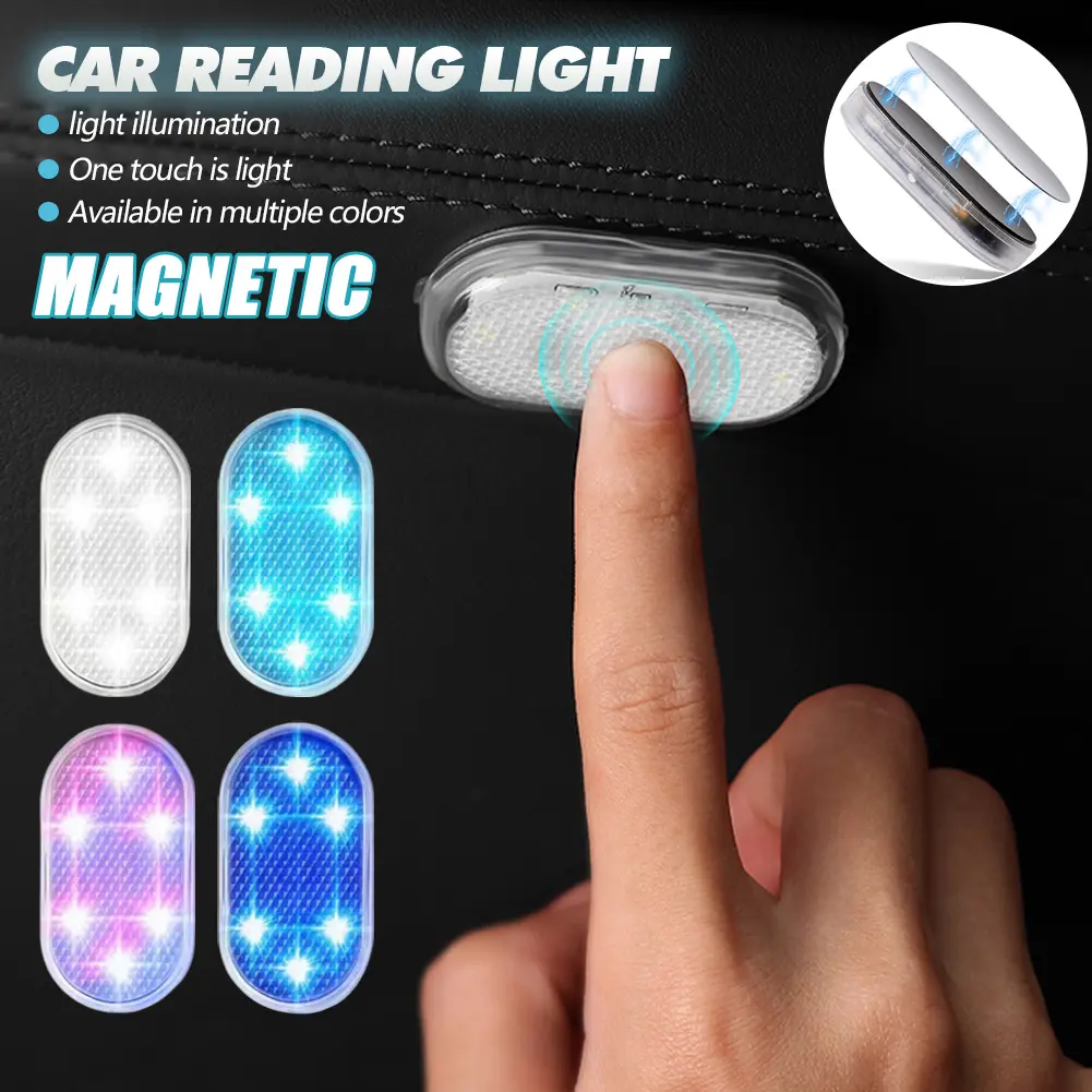 Magnetic Touch Sensor USB LED Interior Light LED Lamp Car Ceiling Lamp Reading Light Car Decorations Roof Interior Lighting