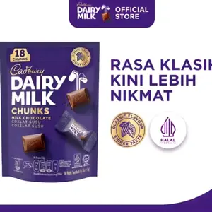 Coklat cadbury dairy milk bag pouch 81gr isi 18pc cokelat chocolate