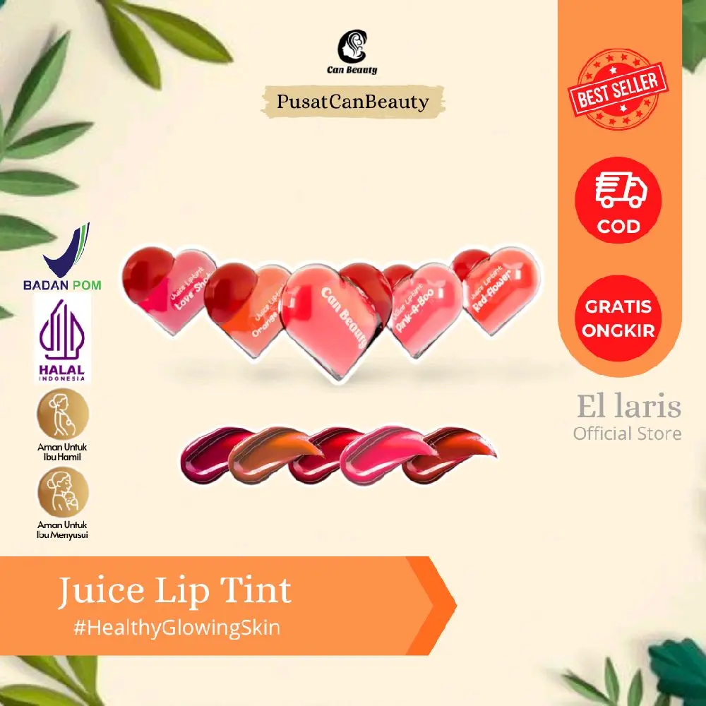 (FREE GIFT) Can Beauty LIP TINT , BPOM , HALAL (100% ori) Skincare CanBeauty El laris