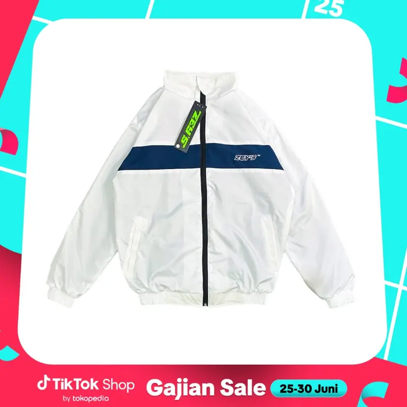ZEY'S Jaket Tracktop Parasut Pria Wanita Jaket Tracksuite Windbreaker Jaket Running Sport Distro Pakaian Size XXL Olahraga 0