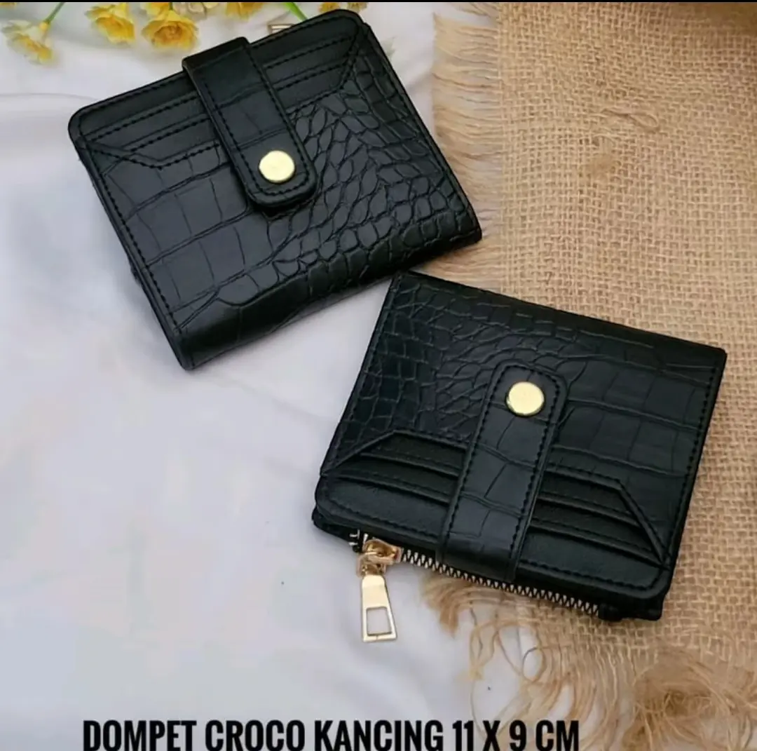 Dompet Wanita Croco Dompet Wanita Lipat Kartu Dompet Uang Koin