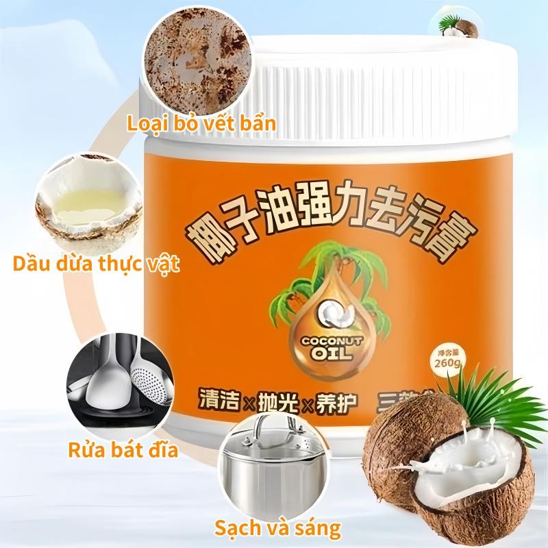 Chất Tẩy Siêu Mạnh Từ Dầu Dừa Dầu Dừa Tẩy Dầu Mỡ - Vết Bẩn Trên Xoong Nồi,Hử Nhiễm Và Làm Sạch Nhanh Chóng
