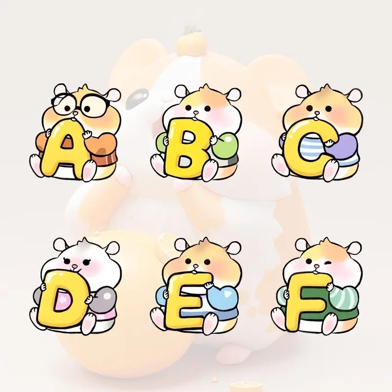 Acrylic Brooch Letters Creative Cartoon Cute Badge Clothes Bags Decorative