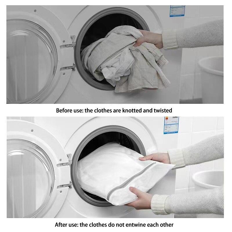 Product Introduction of Laundry Bag Mesh Household Washing Machine Wash Bags Thickened Zippered Girls Underwear Bra Care Clothes Bags 6