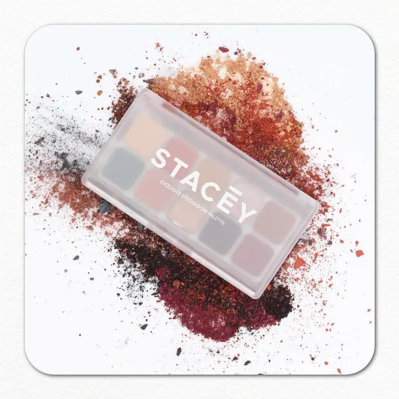 Stacey Exquisite Eyeshadow Palette - 10 Shades Creamy & Pigment Colors Waterproof 7