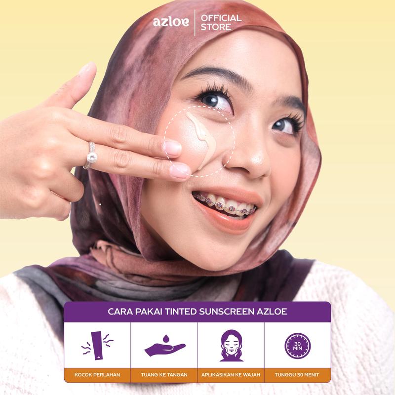[NEW SIZE!] AZLOE TINTED SUNSCREEN HYBRID KULIT BERMINYAK BERJERAWAT [AZLOE TELAH UJI SPF] D 2
