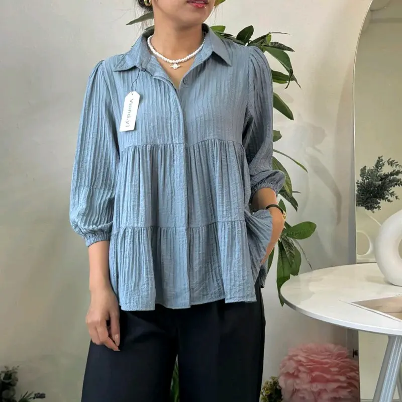 Blouse Polos Wanita / Atasan Cewek Korea Style / Blus Premium Cewek 4
