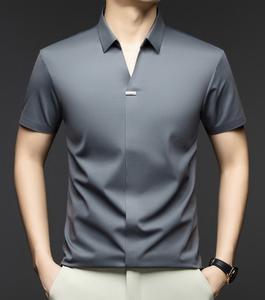 メンズポロシャツ、半袖、胸ポケット付き、無地ホワイトポロシャツ、ビジネスポロシャツ、速乾性大きいサイズ、薄手、クール、夏用、学生向け長丈ポロシャツ