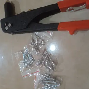JLD Tang Rivet 9.5inch Tembakan Paku Rivet Hand Riveter Stang 2.4mm 3.2mm 4.0mm 4.8mm Tang Riveting Stainless Steel Hand Tool - BONUS PAKU RIVET Gun Kayu