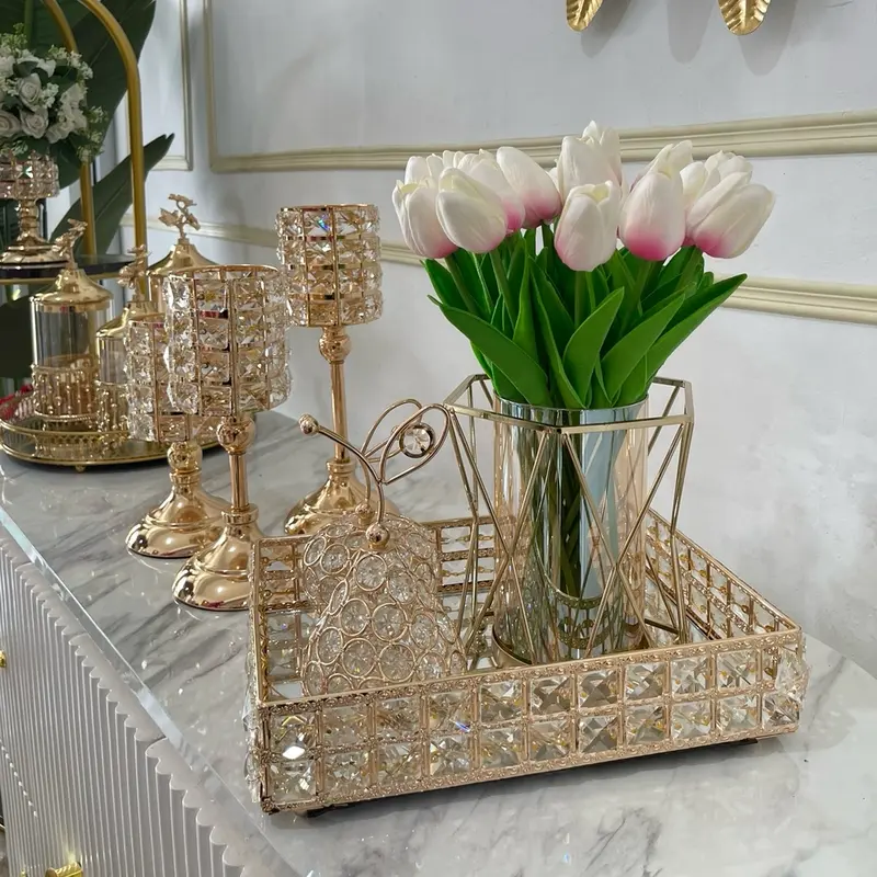 Tulip 1set dengan vas gold premium 1