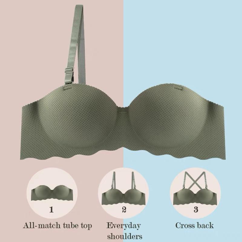 4PCS Bra Wanita Nyaman  BH/BRA WANITA NYAMAN (909) Bra Tanpa Jahitan Kawat Busa Tebal Size 34-40