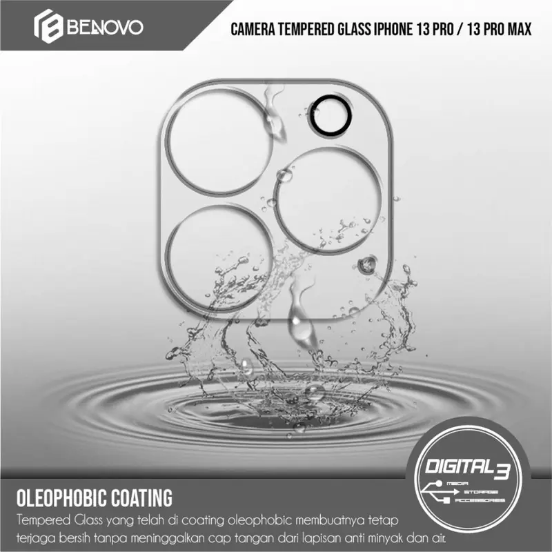 Benovo Tempered Glass Camera Iphone 13 PRO / 13 PRO MAX Lensa Kamera 3