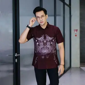 M L XL XXL XXXL Batik pria lengan pendek jumbo terbaru