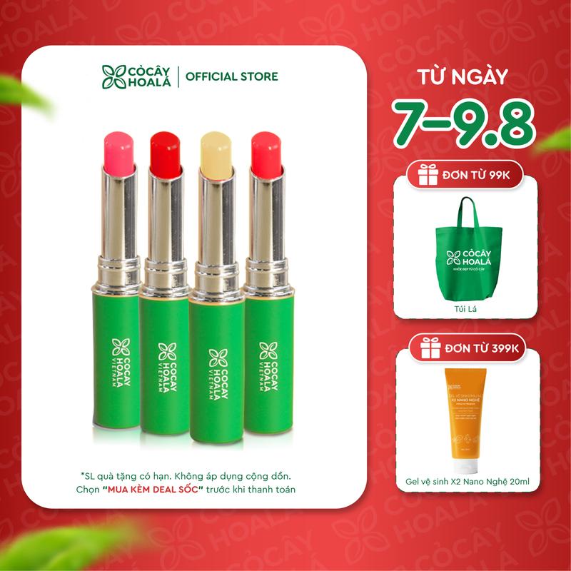 Son dưỡng hồng môi, mềm mịn, giảm thâm môi 3M Cỏ Cây Hoa Lá - 1.5g Skincare