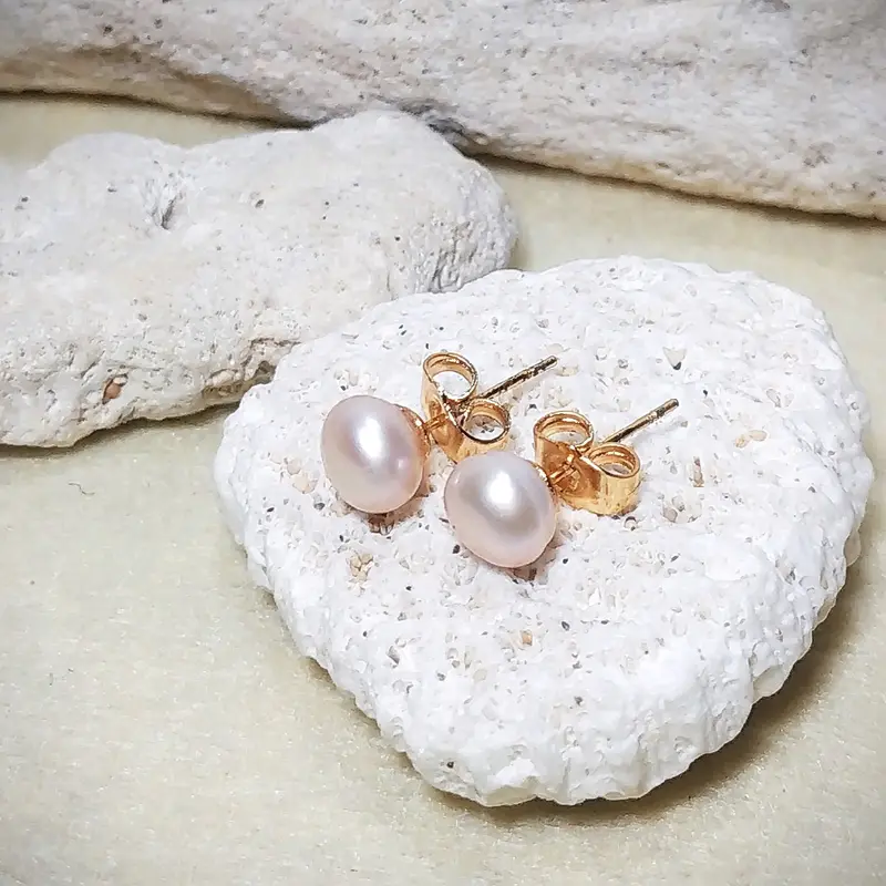 AHS6 Anting Tusuk Mutiara Air Tawar 0