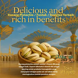 Kacang Pistachio Kualitas Premium 1kg / Fustuk / Kacang Arab Original 500gr Baru Exp 2027