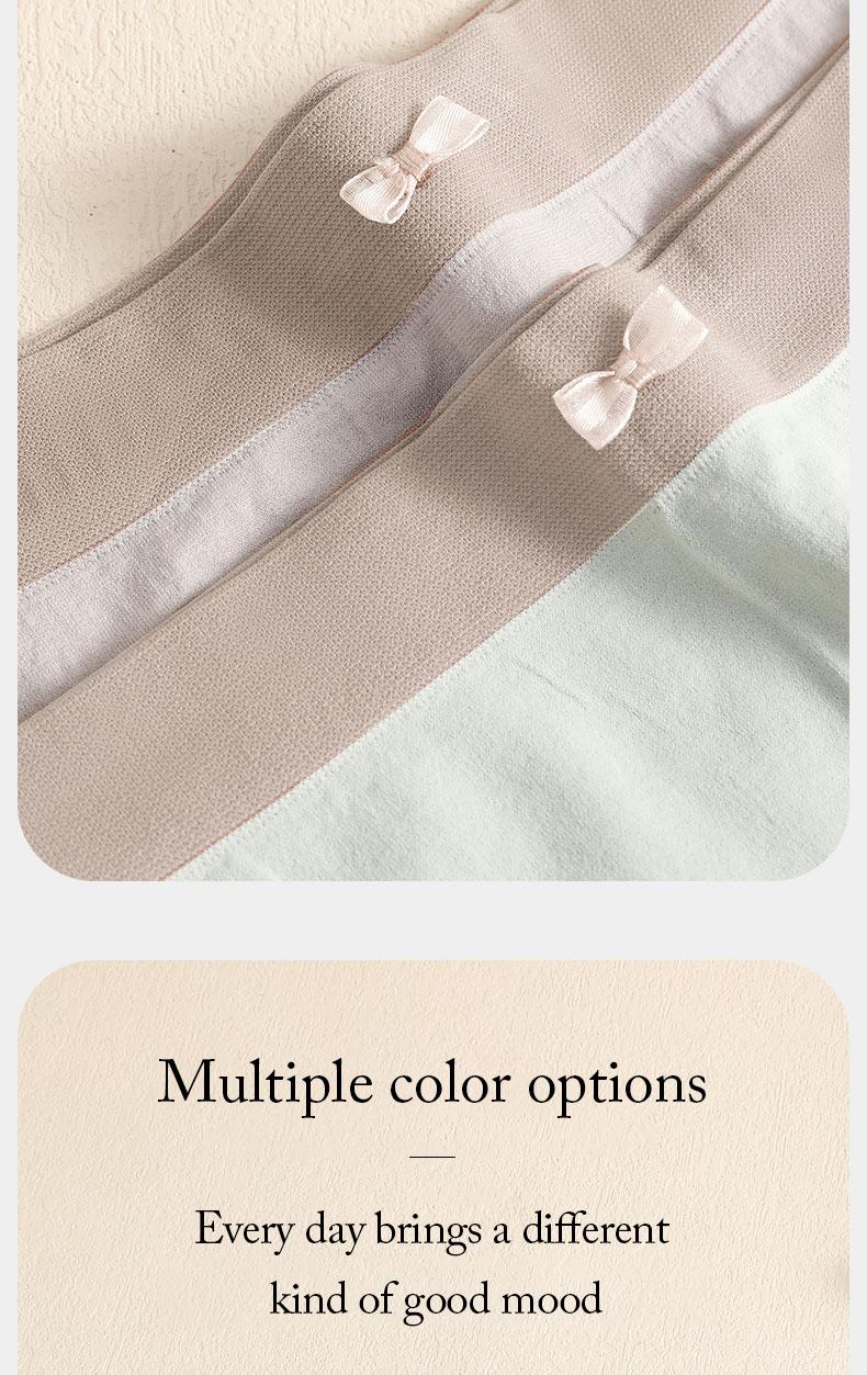 Product Introduction of "Spandex Fabric" Mid waist seamless bow, comfortable and breathable women's antibacterial and hip lifting elastic pants 059 10