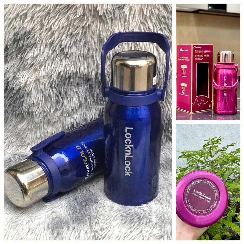  Lock & Lock Bình Giữ Nhiệt 1150ml Ensure Gold Chất Liệu Thép Không Gỉ Sang Trọng Giữ Nóng Lạnh Tốt An Toàn Vệ Sinh 