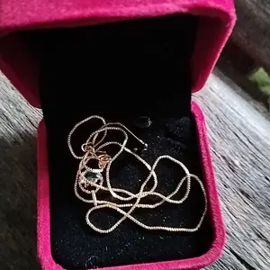 OS1-N94 Kalung Wanita Permata Cranberry Jewelry Necklace Fashion Couple Wedding Pasangan Cowo Pria Wanita Berkualitas Dengan High Quality Grade VVS1 5A Store Anti Karat Luntur Berubah Garansi 1 Tahun