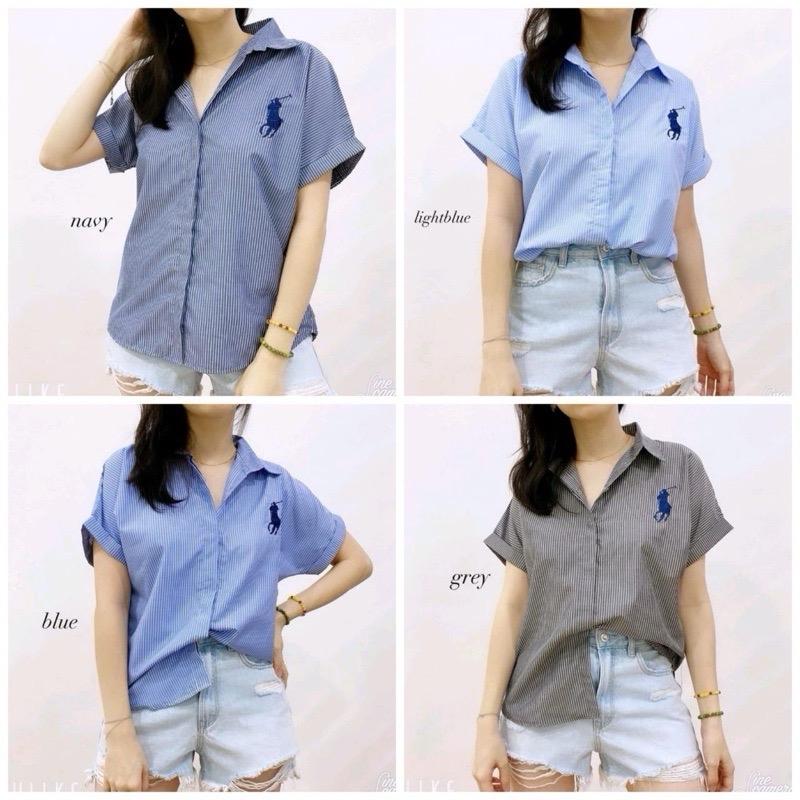 KEMEJA SALUR POLOO BORDIR / KEMEJA WANITA CASUAL 0